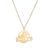 Atoztide Dino Name Necklace for Women