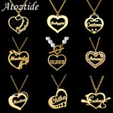 Atoztide Custom Heart Name Necklace for Women