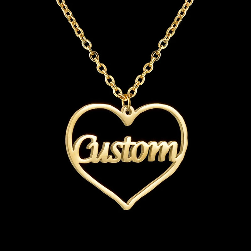 Atoztide Custom Heart Name Necklace for Women