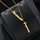 Atoztide Butterfly Name Pendant Necklace Stainless Steel Chain
