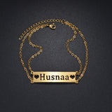 Atoztide Hollow Name Heart Bracelet for Women Stainless Steel Charms Bangle