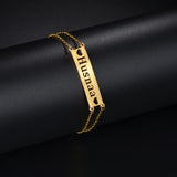 Atoztide Hollow Name Heart Bracelet for Women Stainless Steel Charms Bangle