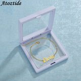 Atoztide Custom Name Bracelet - Stainless Steel Love Bangle Gift