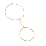 Personalized Name Bracelet for Women Stainless Steel Charms Double Chain Bangle