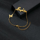 Atoztide Personalized Name Crown Heart Bracelet for Women