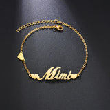 Atoztide Personalized Name Crown Heart Bracelet for Women