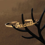 Atoztide Personalized Name Letter Bangle Stainless Steel Couple Bracelet