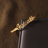 Atoztide Personalized Name Letter Bangle Stainless Steel Couple Bracelet