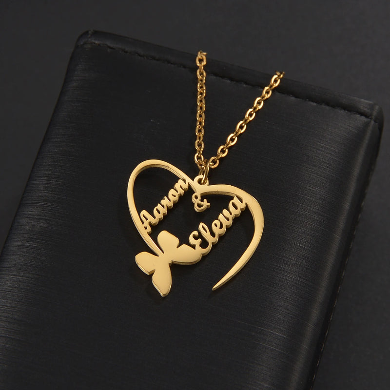 Atoztide Personalized Custom Name Necklace Stainless Steel for Women