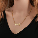 Atoztide Custom Name Necklace Stainless Steel for Women