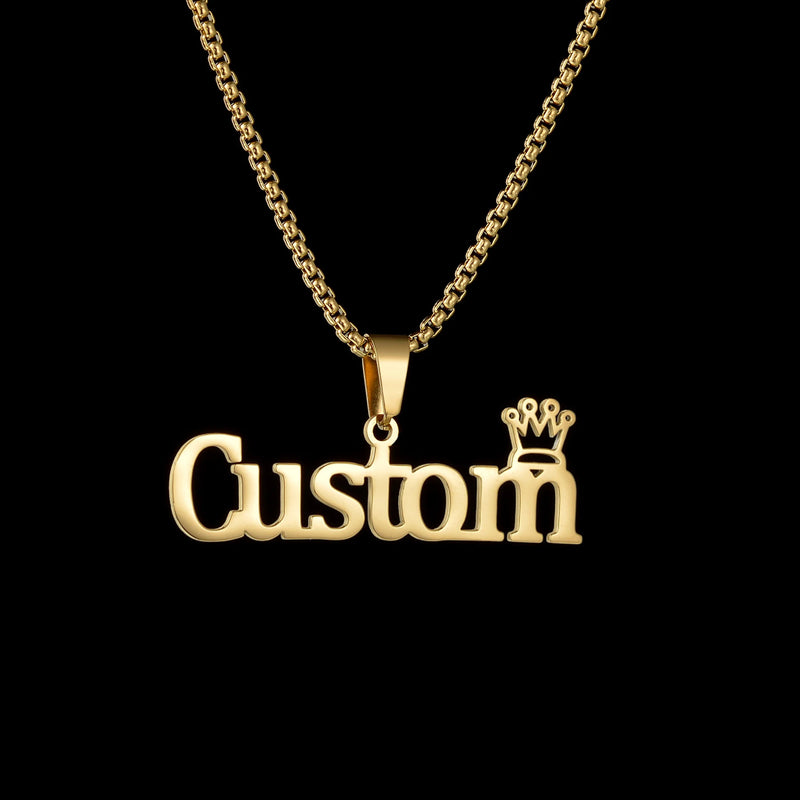 Atoztide Custom Name Necklace Stainless Steel Cuban Chain Jewelry