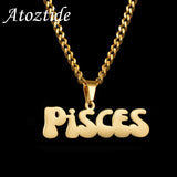 Atoztide Custom Name Necklace Stainless Steel Cuban Chain Jewelry