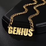 Custom Name Necklace for Women, Wave Chain