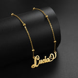 Custom Name Necklace for Women, Wave Chain