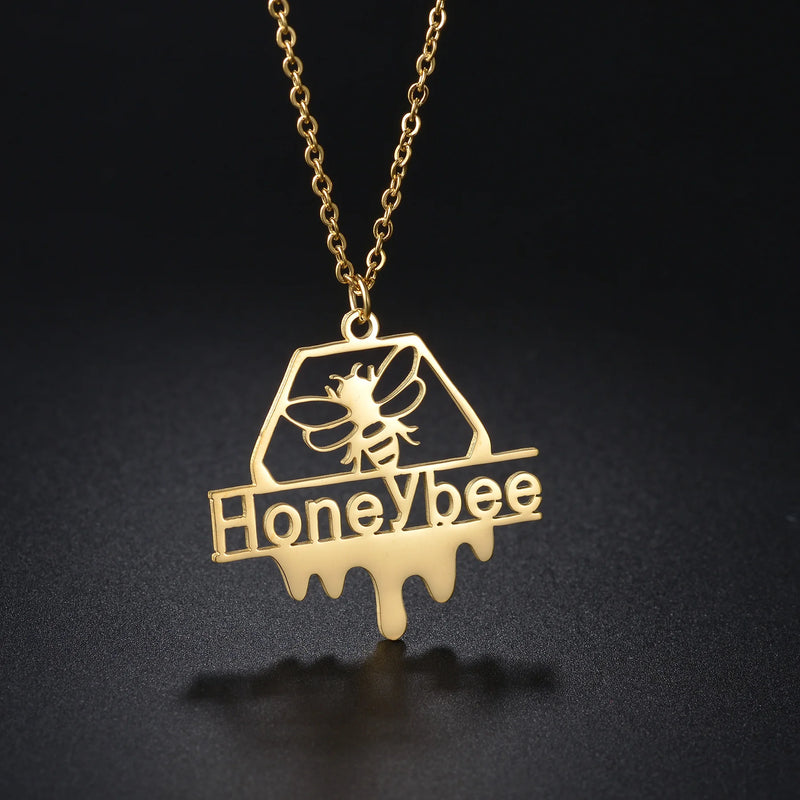 Dinosaur Name Necklace for Women, Stainless Steel Pendant