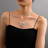 Dinosaur Name Necklace for Women, Stainless Steel Pendant