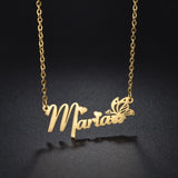 Atoztide Custom Name Necklaces for Women Stainless Steel Choker Jewelry