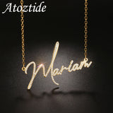 Custom Butterfly Name Necklace Stainless Steel Zircon Birthday Gift