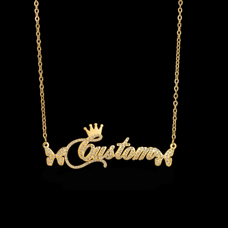 Custom Butterfly Name Necklace Stainless Steel Zircon Birthday Gift