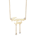 Atoztide Personalized Zircon Necklace - Stainless Steel Pendant