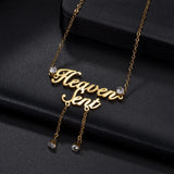 Atoztide Personalized Zircon Necklace - Stainless Steel Pendant