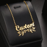 Atoztide Custom Flower Name Necklace for Women