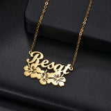 Atoztide Custom Flower Name Necklace for Women