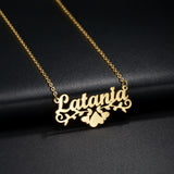 Atoztide Custom Flower Name Necklace for Women
