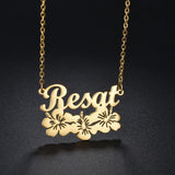 Atoztide Custom Flower Name Necklace for Women