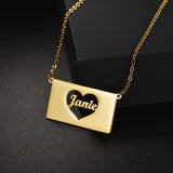 Custom Heart Name Necklace for Women