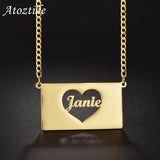 Custom Heart Name Necklace for Women