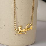 Atoztide Star Heart Name Necklace for Women