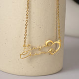 Atoztide Star Heart Name Necklace for Women