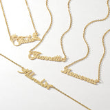 Personalized Name Necklace Stainless Steel Heart Butterfly Choker Pendant