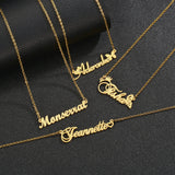 Personalized Name Necklace Stainless Steel Heart Butterfly Choker Pendant