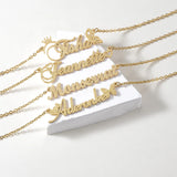 Personalized Name Necklace Stainless Steel Heart Butterfly Choker Pendant