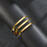 Customized Engrave Name Date Birthstone Bar Bracelet for Women