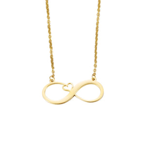Personalized Infinity Heart Engrave Name Date Necklace Stainless Steel Gift