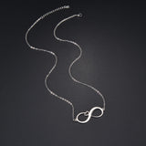Personalized Infinity Heart Engrave Name Date Necklace Stainless Steel Gift