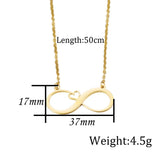 Personalized Infinity Heart Engrave Name Date Necklace Stainless Steel Gift