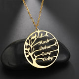 Personalized Life Tree Name Necklace Birthstone Family Trees for Women