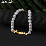 Custom Name Letter Bracelet for Women Stainless Steel
