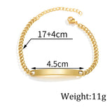 Atoztide Punk Custom Engraved Bracelet Stainless Steel Men Women