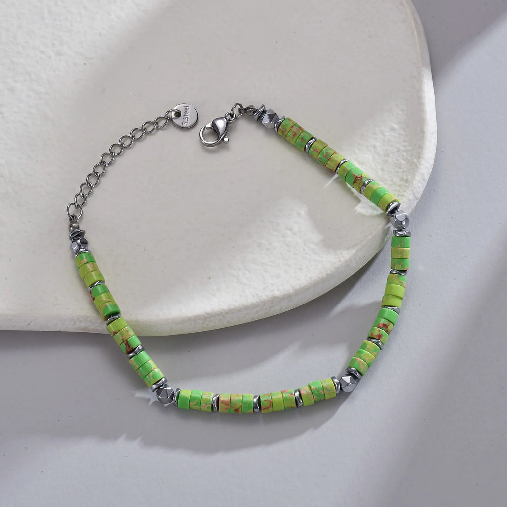 Colorful Beaded Chain Star Bracelet for Women Girls