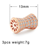 Atreus 3pcs/set Zircon Charms Beads for Jewelry Making DIY Bracelet
