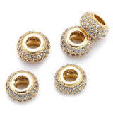 Atreus 8mm Copper Beads with CZ Micro Pave for DIY Jewelry Making