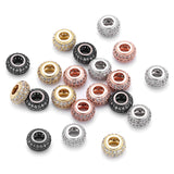 Atreus 8mm Copper Beads with CZ Micro Pave for DIY Jewelry Making