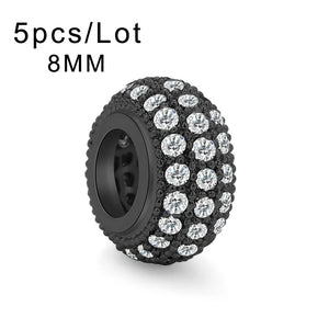 Atreus 8mm Copper Beads with CZ Micro Pave for DIY Jewelry Making