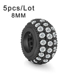 Atreus 8mm Copper Beads with CZ Micro Pave for DIY Jewelry Making