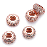 Atreus 8mm Copper Beads with CZ Micro Pave for DIY Jewelry Making